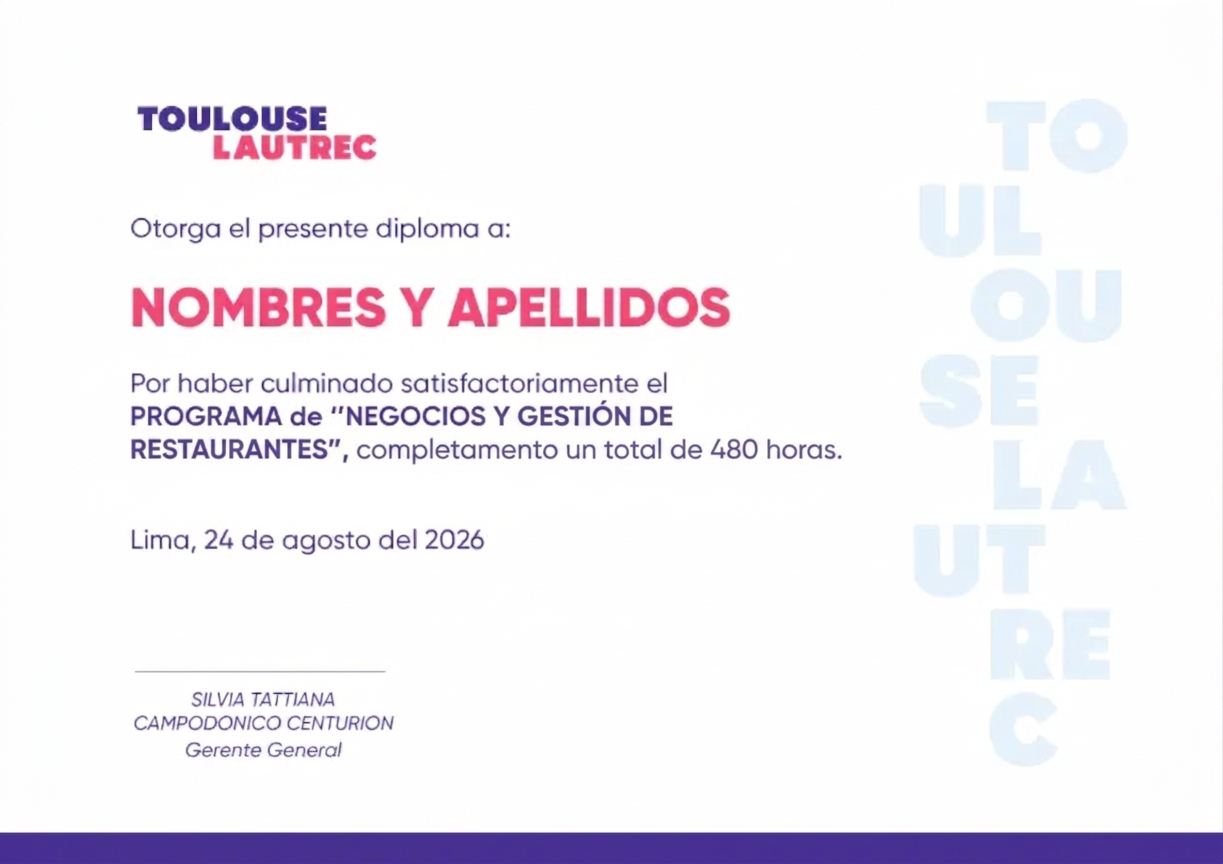 Diploma Toulouse Lautrec